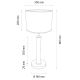 Candeeiro de mesa BENITA 1xE27/60W/230V 61 cm creme/carvalho – FSC certificado