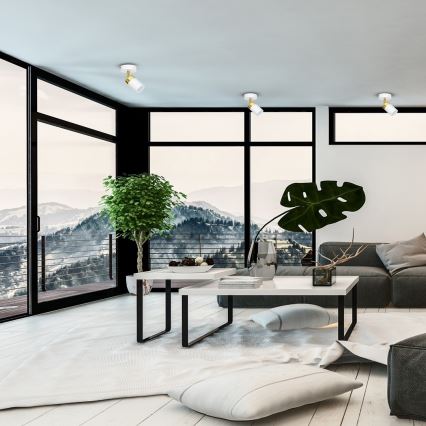 Spot JOKER 1xGU10/25W/230V branco/dourado