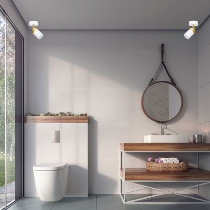 Spot JOKER 1xGU10/25W/230V branco/dourado