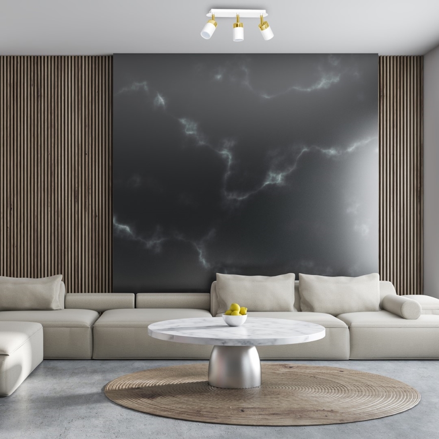 Spot JOKER 3xGU10/25W/230V branco/dourado