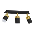 Spot JOKER 3xGU10/25W/230V preto/dourado