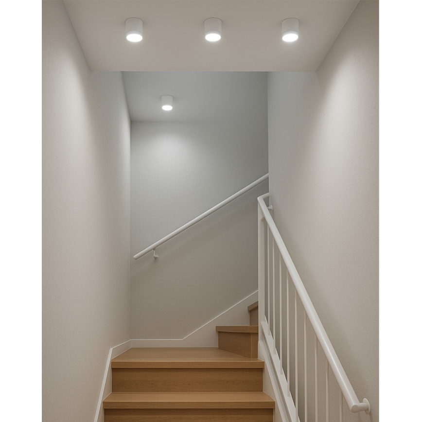 Spot LED/5W/230V 3000/4000/6400K Ø 7,5 cm branco