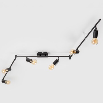 Spot LED 6xE27/6,5W/230V preto