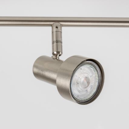 Spot LED 6xGU10/4,7W/230V cromado fosco