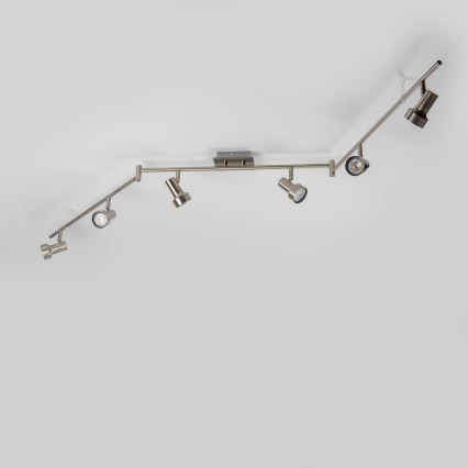Spot LED 6xGU10/4,7W/230V cromado fosco