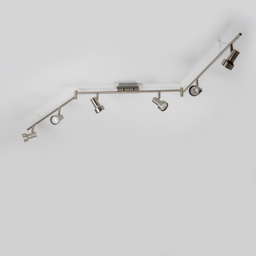Spot LED 6xGU10/4,7W/230V cromado fosco