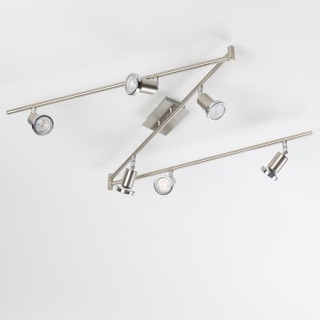 Spot LED 6xGU10/5W/230V acabamento cromado mate