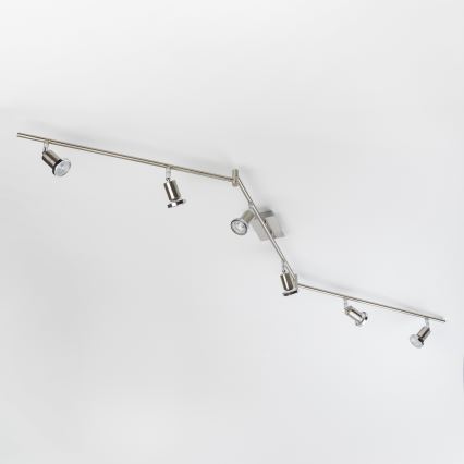 Spot LED 6xGU10/5W/230V acabamento cromado mate