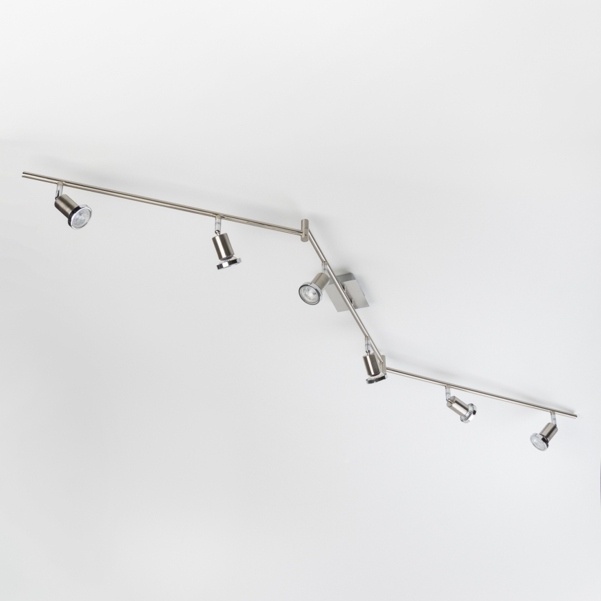 Spot LED 6xGU10/5W/230V acabamento cromado mate