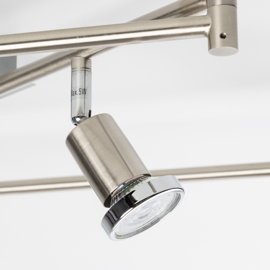 Spot LED 6xGU10/5W/230V acabamento cromado mate