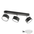 Spot LED CLARK 3xGX53/10W/230V preto