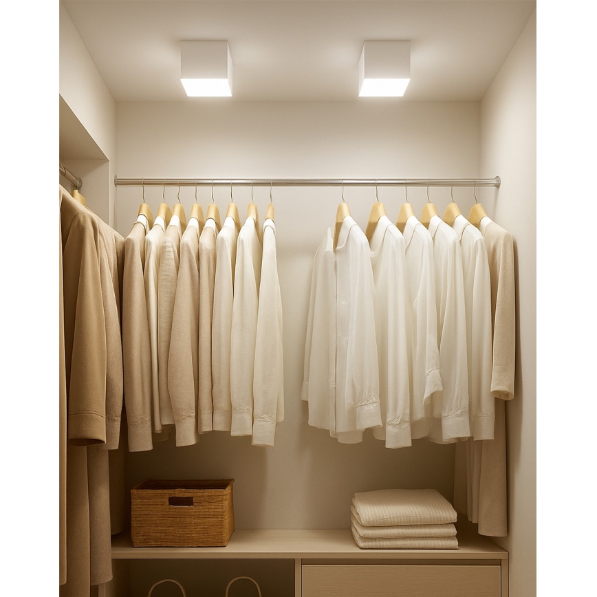 Spot LED embutido 5W/230V 3000/4000/6400K 7,5x7,5 cm branco