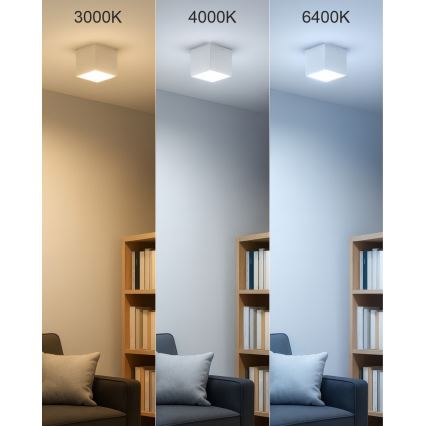 Spot LED embutido 5W/230V 3000/4000/6400K 7,5x7,5 cm branco