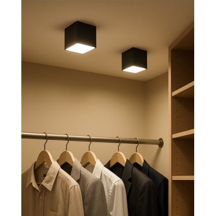 Spot LED embutido/5W/230V 3000/4000/6400K 7,5x7,5 cm preto