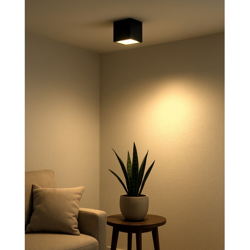 Spot LED embutido/5W/230V 3000/4000/6400K 7,5x7,5 cm preto