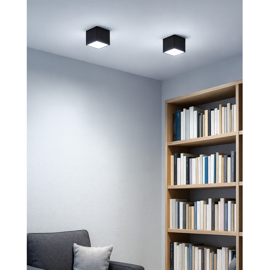 Spot LED embutido/5W/230V 3000/4000/6400K 7,5x7,5 cm preto