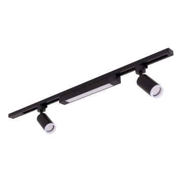 Spot LED para sistema de calha TRACER 2xGU10/10W/230V + LED/20W 1 m preto