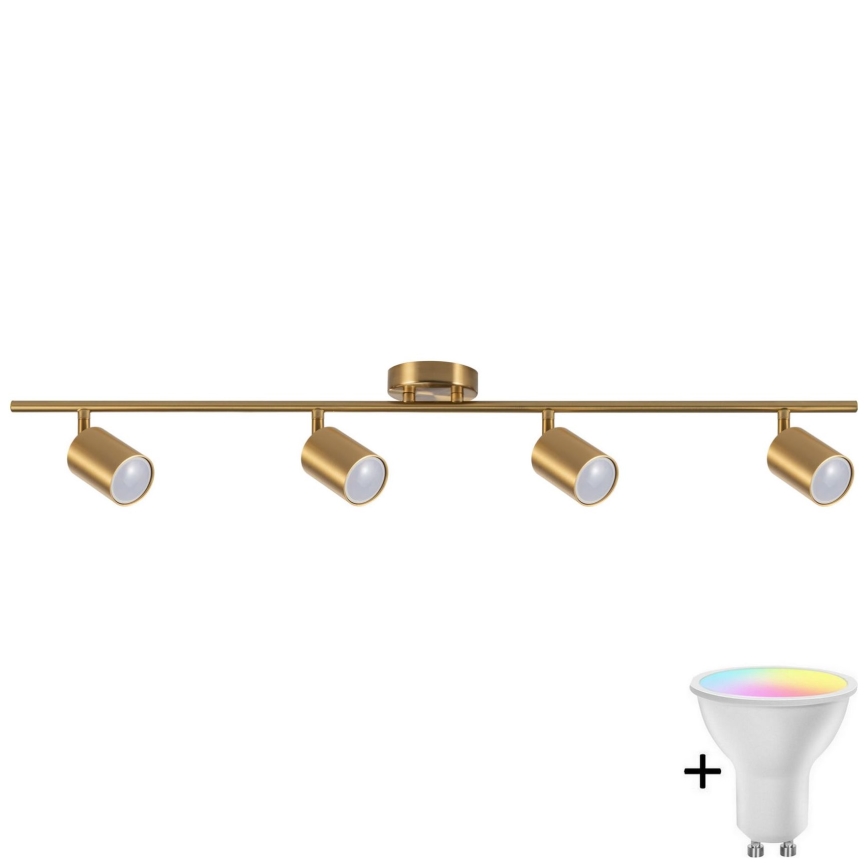 Spot LED RGBW dimerizável GOLDI 4xGU10/6,5W/230V 2700-6500K Wi-Fi dourado