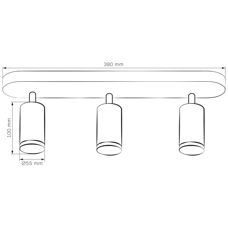 Luminária LED RGBW regulável para casa de banho TURYN 3xGU10/6W/230V 3000K IP44 preta + comando remoto