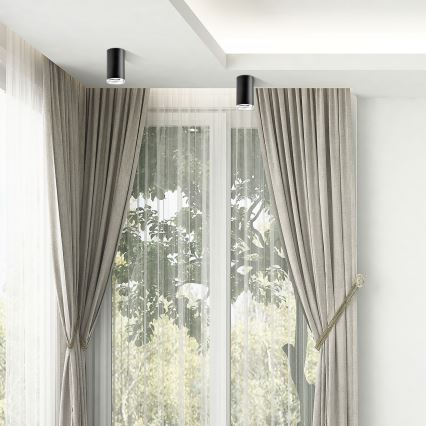LED RGBW regulável spot para casa de banho TURYN 1xGU10/4,8W/230V 3000K IP44 preto + comando remoto