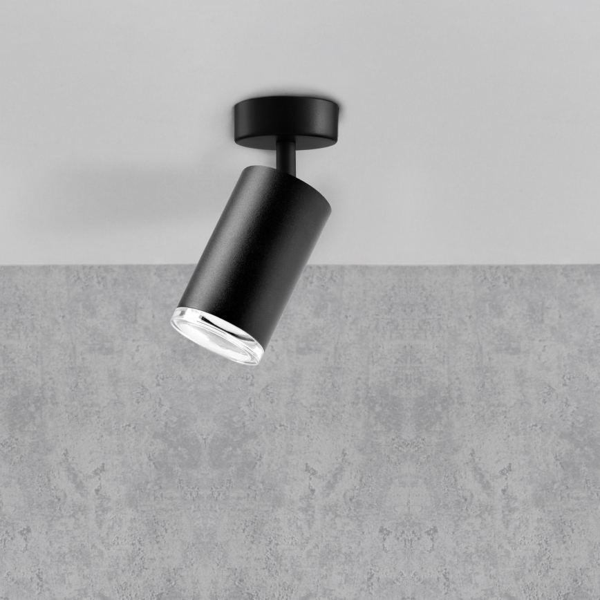 Foco LED RGBW dimerizável para casa de banho TURYN 1xGU10/4,8W/230V 3000K IP44 preto + controlo remoto