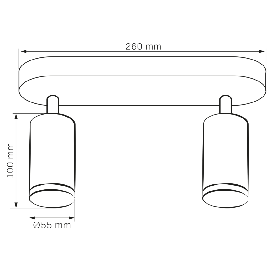 Spot LED RGBW regulável para casa de banho TURYN 2x GU10/6W/230V 3000K IP44 branco + controlo remoto