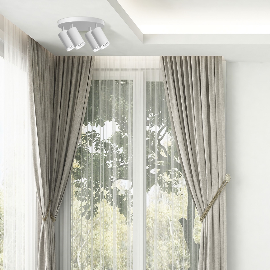 Spot embutido LED RGBW regulável para casa de banho TURYN 4xGU10/6,5W/230V 2700-6500K Wi-Fi IP44 branco