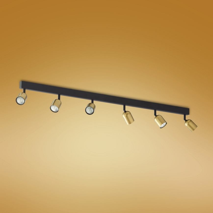 Spot LED RGBW dimerizável TOP 6xGU10/6,5W/230V 2700-6500K dourado/preto