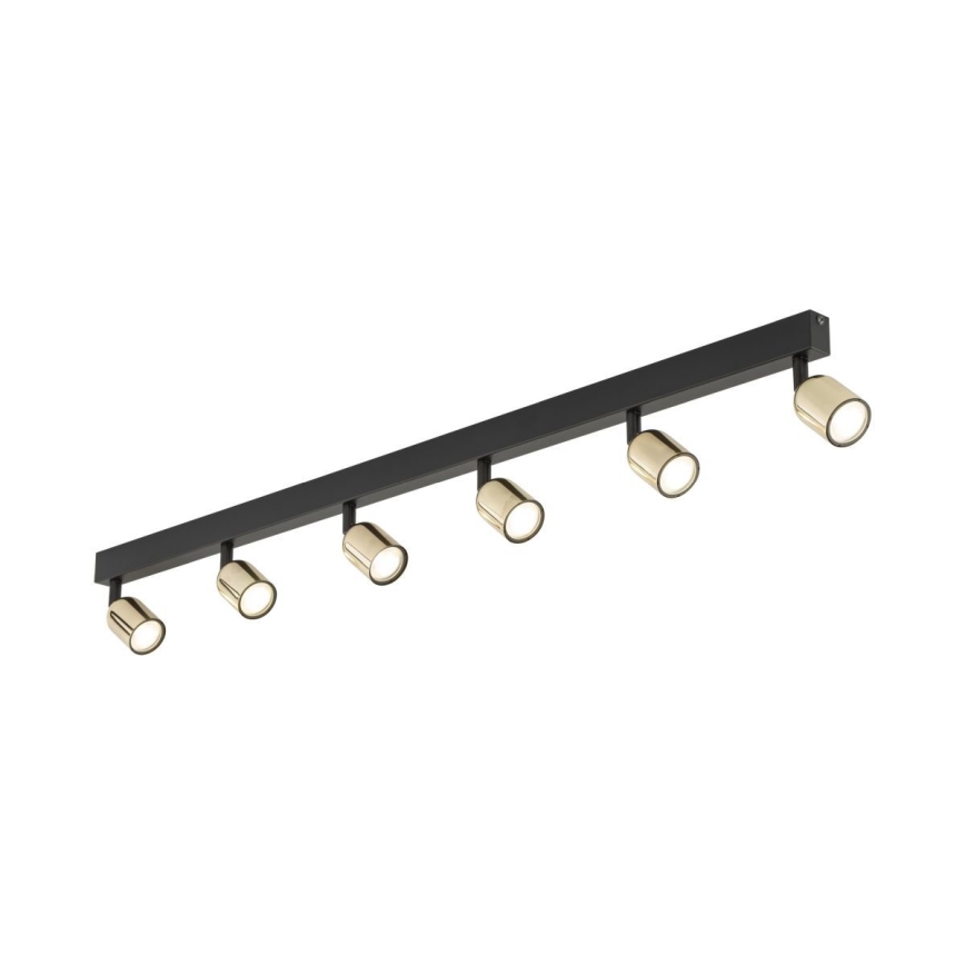 Spot LED RGBW dimerizável TOP 6xGU10/6,5W/230V 2700-6500K preto/dourado