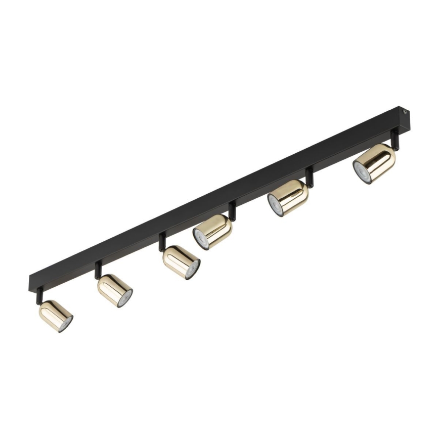 Spot LED RGBW dimerizável TOP 6xGU10/6,5W/230V 2700-6500K preto/dourado