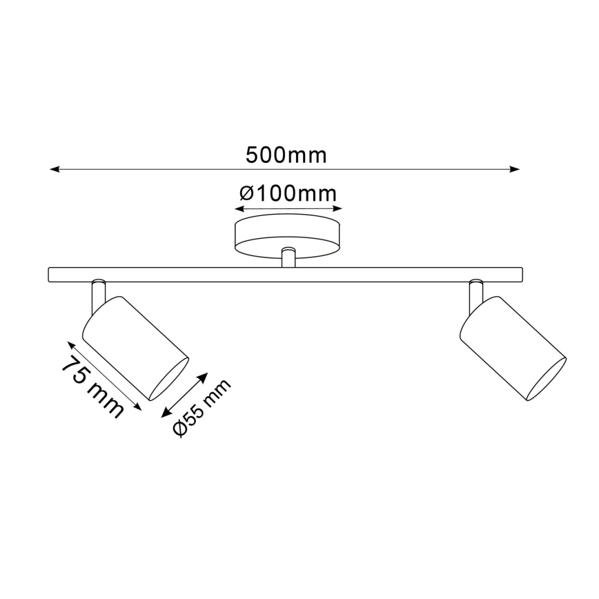 Foco LED RGBW dimerizável GOLDIE 2xGU10/4,8W/230V 3000K dourado + comando remoto