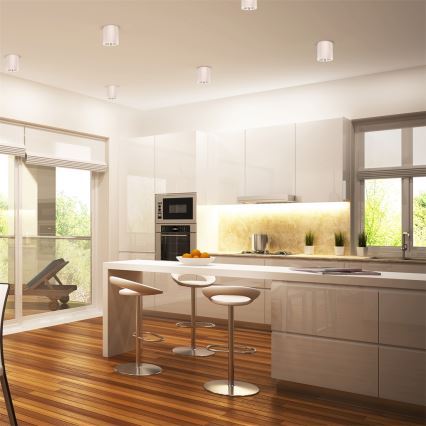 Spot de embutir LED RGBW regulável JUPITER 1xE27/6,5W/230V 2700-6500K Wi-Fi diâmetro 9,8 cm branco