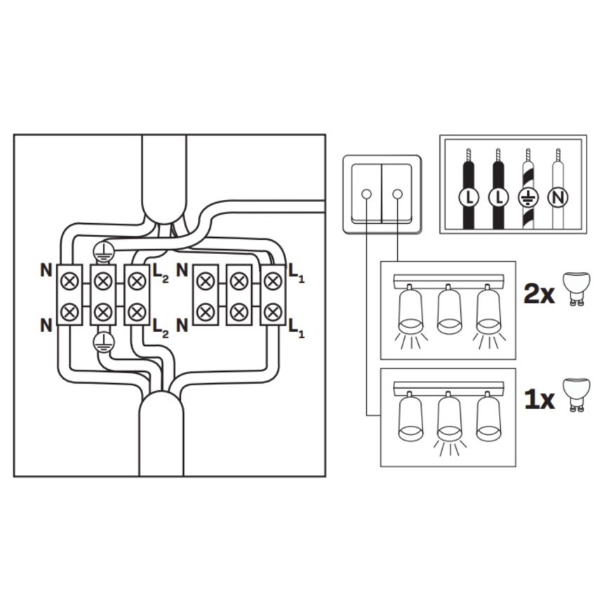 Spot embutido para casa de banho LED RGBW dimerizável TURYN 3xGU10/6W/230V 3000K IP44 branco + comando remoto