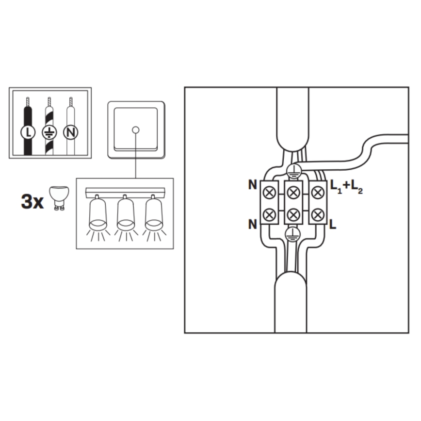 Spot embutido para casa de banho LED RGBW dimerizável TURYN 3xGU10/6W/230V 3000K IP44 branco + comando remoto