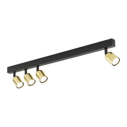 Spot LED RGBW regulável TOP 4xGU10/6,5W/230V 2700-6500K preto/dourado