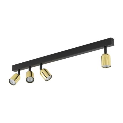 Spot LED RGBW regulável TOP 4xGU10/6,5W/230V 2700-6500K preto/dourado