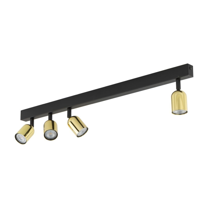 Spot LED RGBW regulável TOP 4xGU10/6,5W/230V 2700-6500K preto/dourado