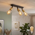 Spot LED TOP 3xE27/15W/230V preto/dourado