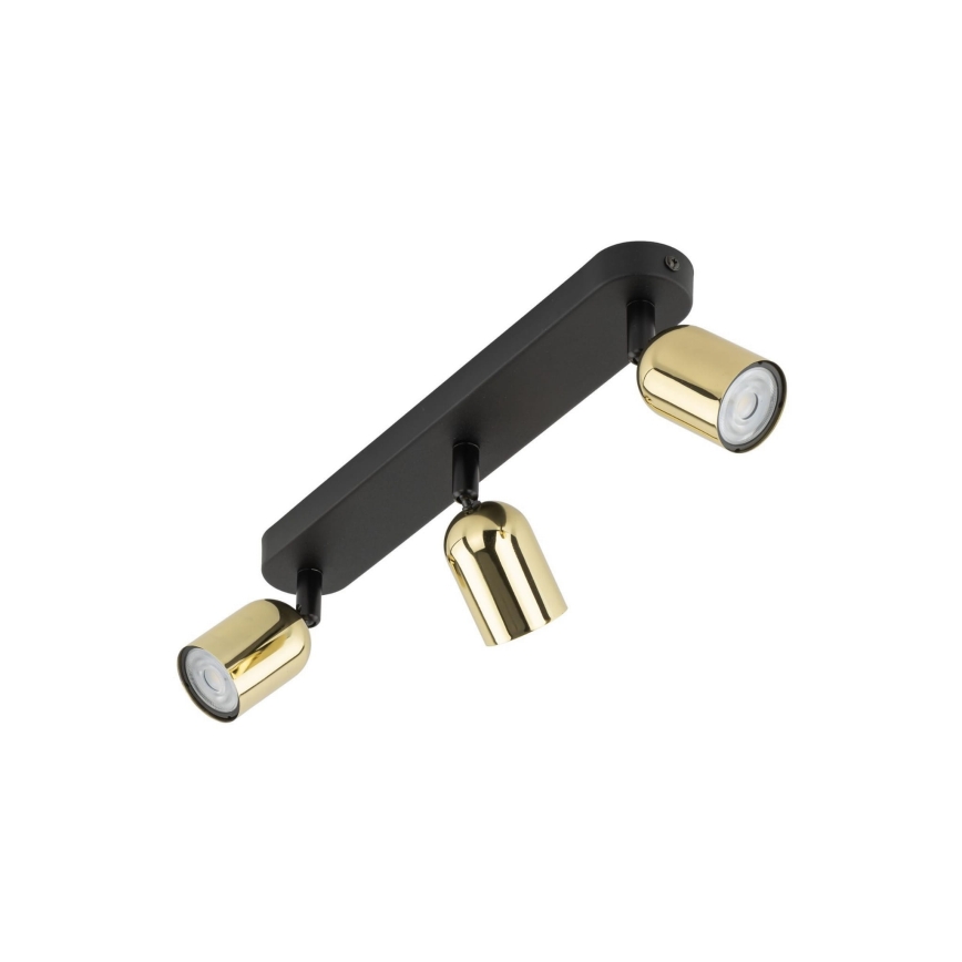 Spot LED TOP 3xGU10/10W/230V preto/dourado