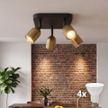 Spot LED TOP 4xGU10/10W/230V dourado/preto
