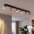 Spot LED TOP 6xGU10/10W/230V preto/dourado