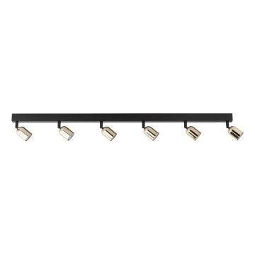 Spot LED TOP 6xGU10/10W/230V preto/dourado