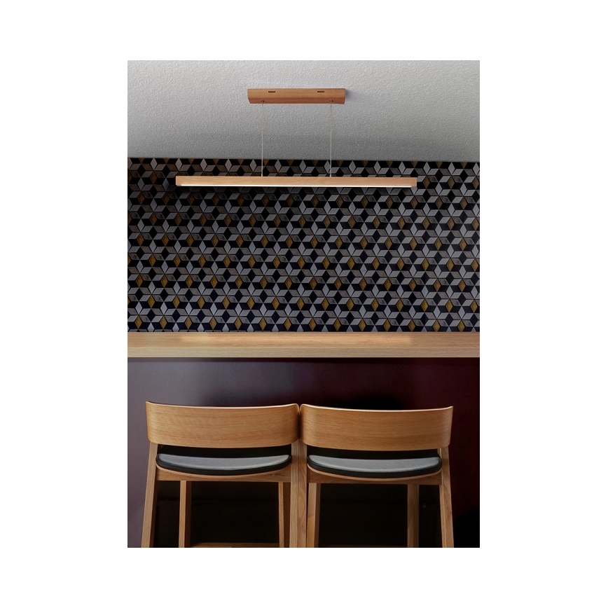 Lustre LED dimerizável em cabo SMAL LED/12W/230V carvalho