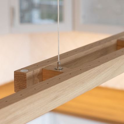 Lustre LED dimerizável suspenso por cabo SMAL 2xLED/22,5W/230V 2700/4000/6500K carvalho