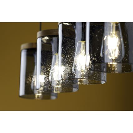 Candeeiro suspenso MONSUN 1xE27/60W/230V pinho