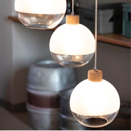 Candeeiro suspenso ALESSANDRO 1xE27/60W/230V carvalho