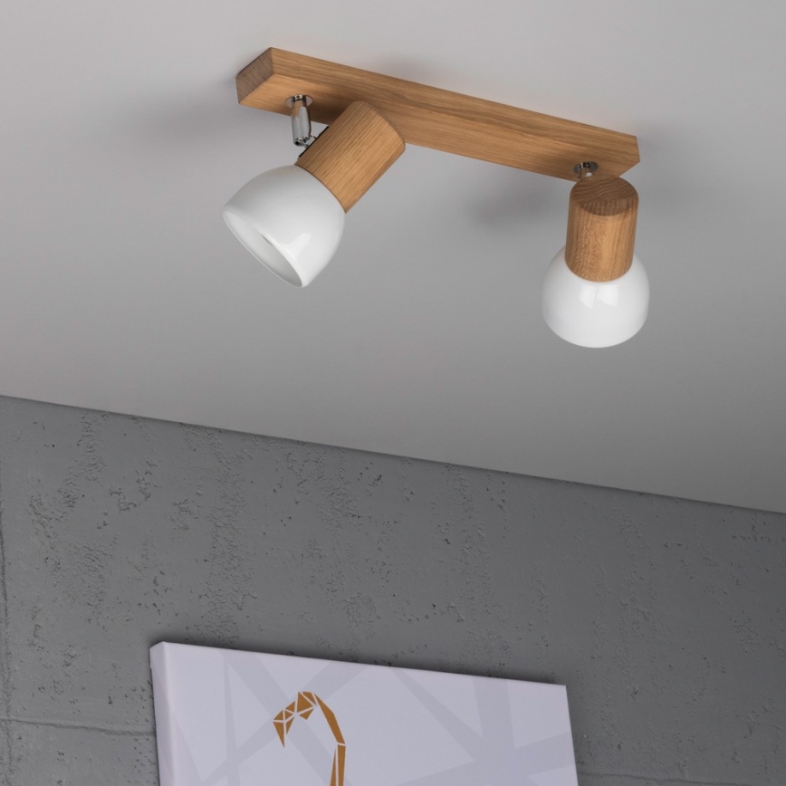 Foco SVENDA 2xE27/60W/230V carvalho