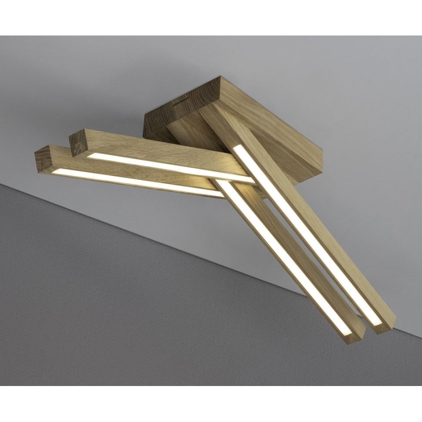 Lustre LED de teto LINUS 4xLED/4,5W/230V carvalho mate