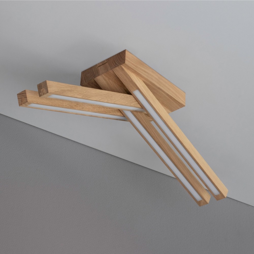 Lustre LED de teto LINUS 4xLED/4,5W/230V carvalho mate