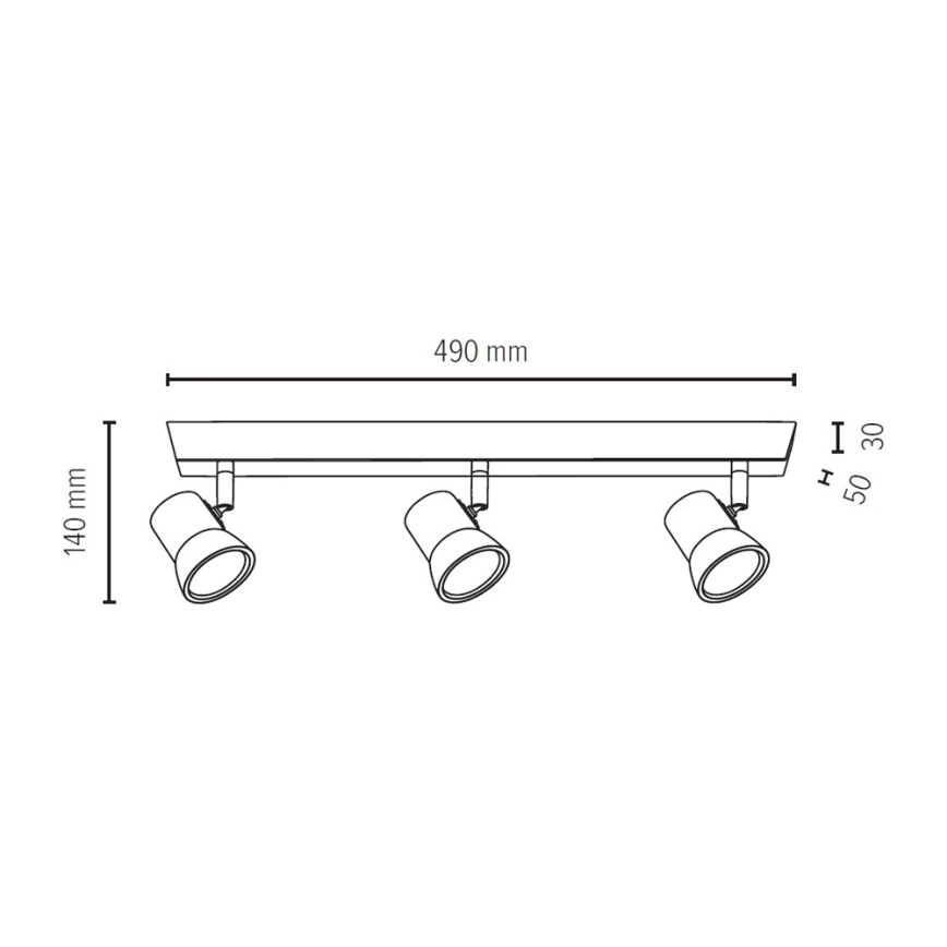 Foco LED VENLA 3xGU10/5W/230V